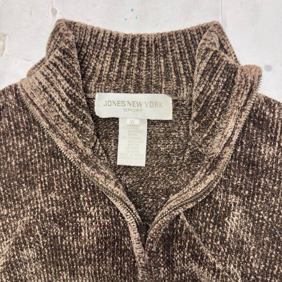 Brown Jones New York knit Half-Zip Sweater – Size XL - Picture 7 of 7